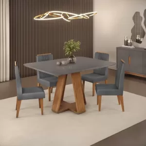 CONJ DJ MESA CELESTE 120X90  4 CADEIRAS