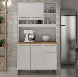 Armário de Cozinha 5 Portas 1 Gaveta Ametista Valdemóveis