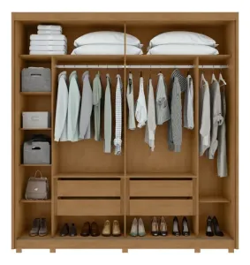 ROUPEIRO LOPAS NIX 2 PORTAS DE CORRER COM ESPELHO