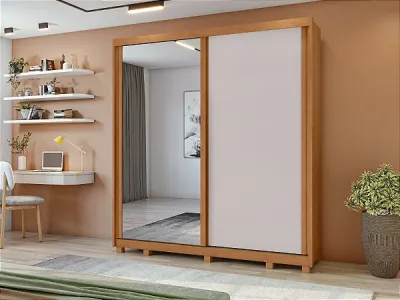 ROUPEIRO LOPAS NIX 2 PORTAS DE CORRER COM ESPELHO