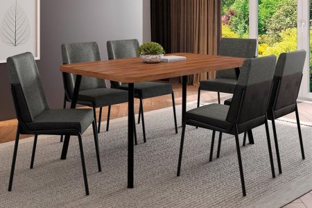 CJ SALA DE JANTAR CARRARO MESA STELLAR 6 CAD HUG 160X90