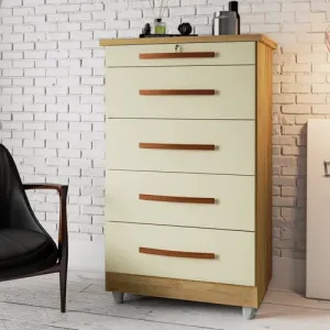 COMODA PRIMUS 5 GAVETAS COM CHAVE EMAS