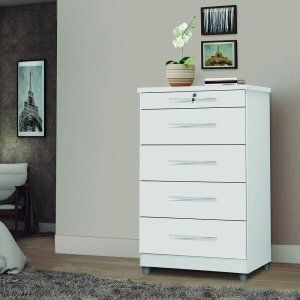 COMODA PRIMUS 5 GAVETAS COM CHAVE EMAS