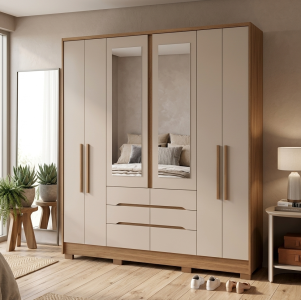 GUARDA ROUPA SAN FRANCISCO COM ESPELHO 2,16X2,22X47