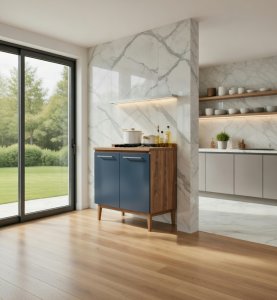 BALCÃO DACHERI GRECIA 2 PORTAS COM TAMPO L80