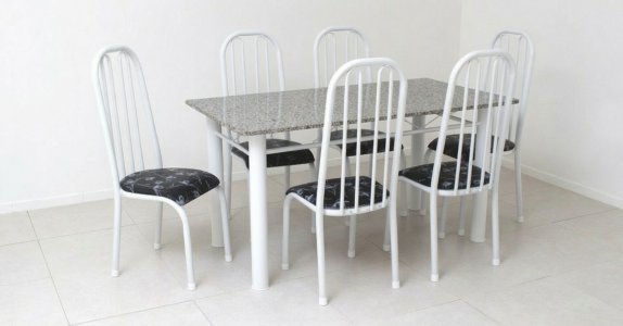 MESA 6 CADEIRAS QUALITY BARCELONA 150X80